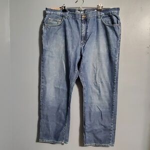Chaps Men's Straight Fit Blue Jeans 100% Cotton Size 44/30